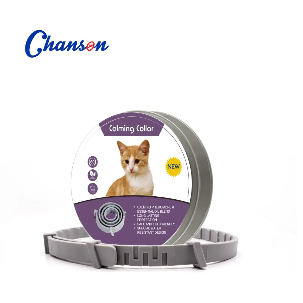 Pet Calming Collar For Cats Dogs Adjustable Anxiety Pheromone Reducing Pet Collar Lasting Natural Calm Relax Soothing Collars