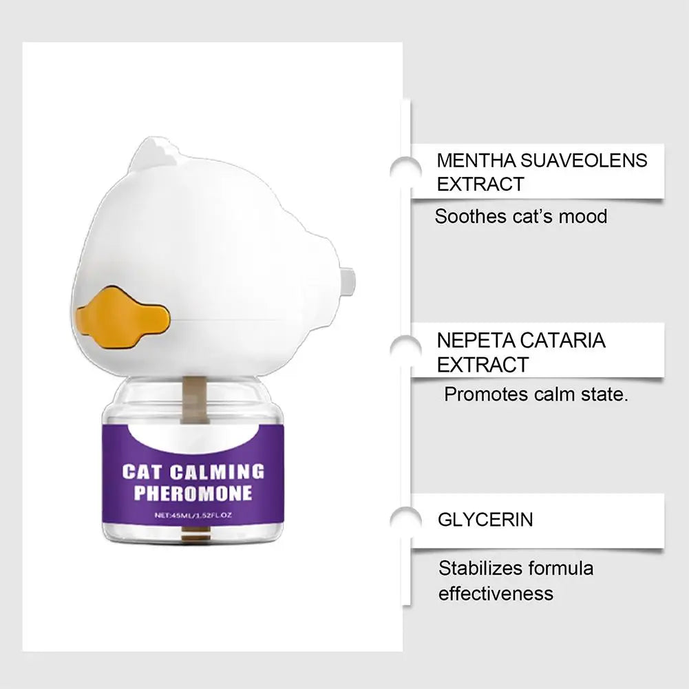 Pet Cat Calming Pheromone Diffuser Plug In Reduce Stress Fear Separation Anxiety Anti-Destructive Behavior Cat Relaxing Supplies